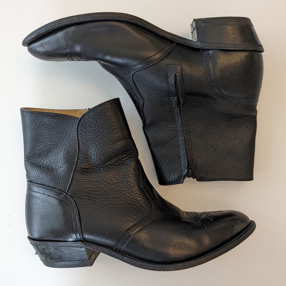 SILVER REBEL Leather Cowboy Boots
